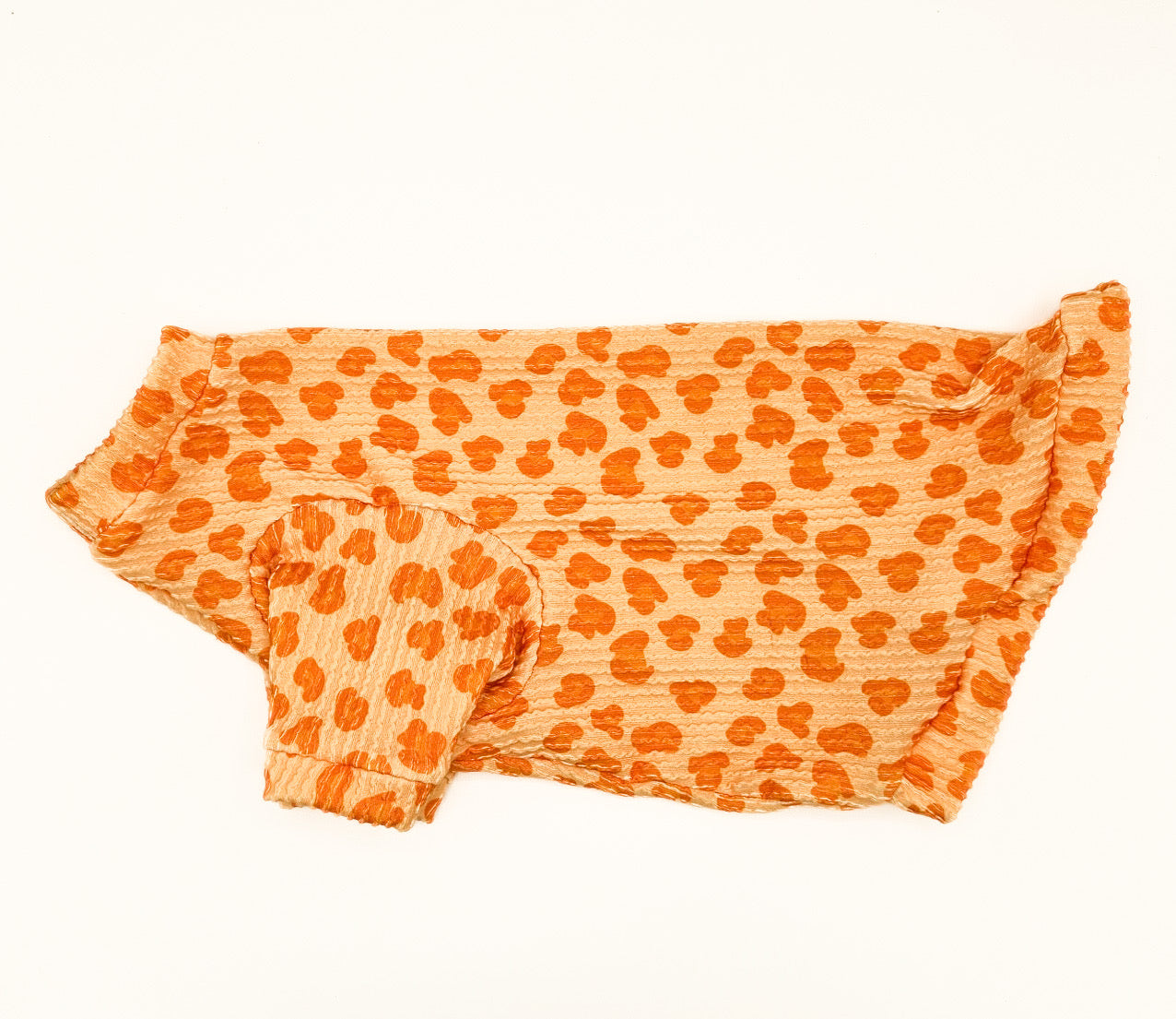 Creamsicle Leopard Long Sleeve Chunky Ribbed Shirt