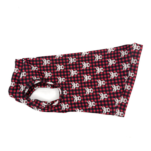 Plaid Nosed Reindeer Textured Shirt