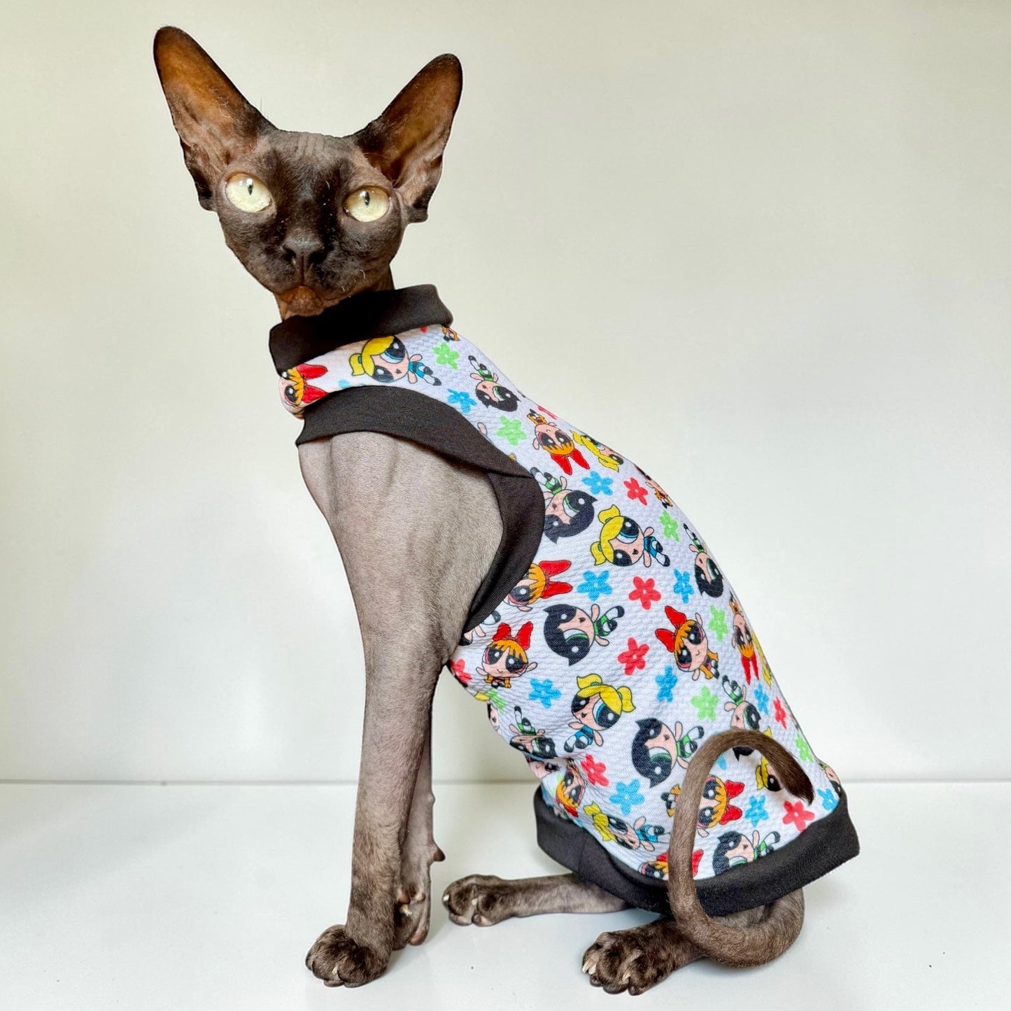 Purrpuff Girls Textured Shirt with One Arm Hole