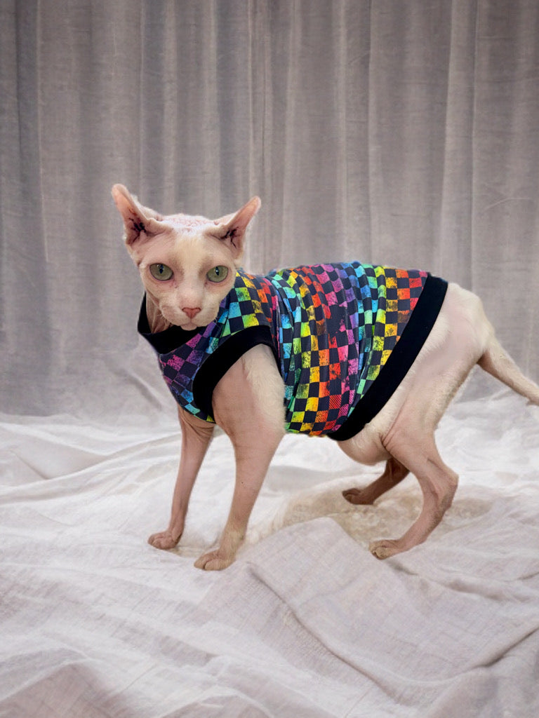 Rainbow Checkers UV 50+ Sun Protective Shirt