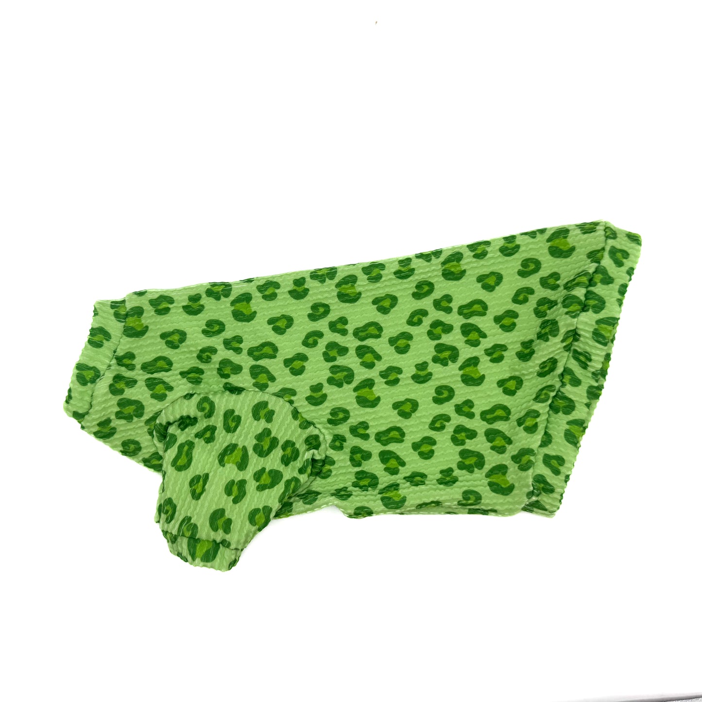 Sour Apple Leopard Long Sleeve Chunky Ribbed Shirt