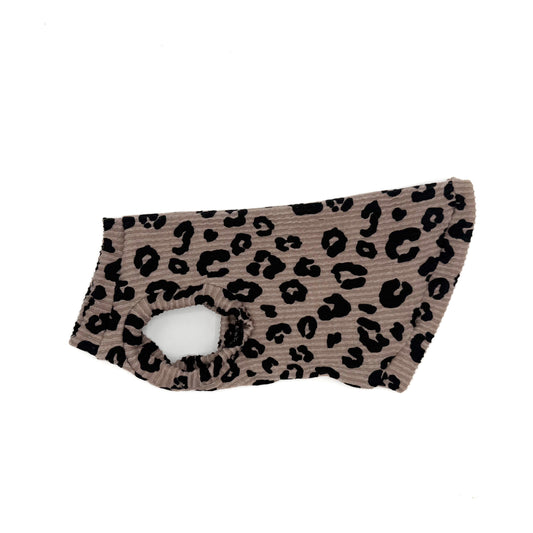 Mauve Cheetah Chunky Ribbed Shirt