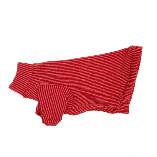 Christmas Red Tutuneck Long Sleeve Chunky Ribbed Shirt
