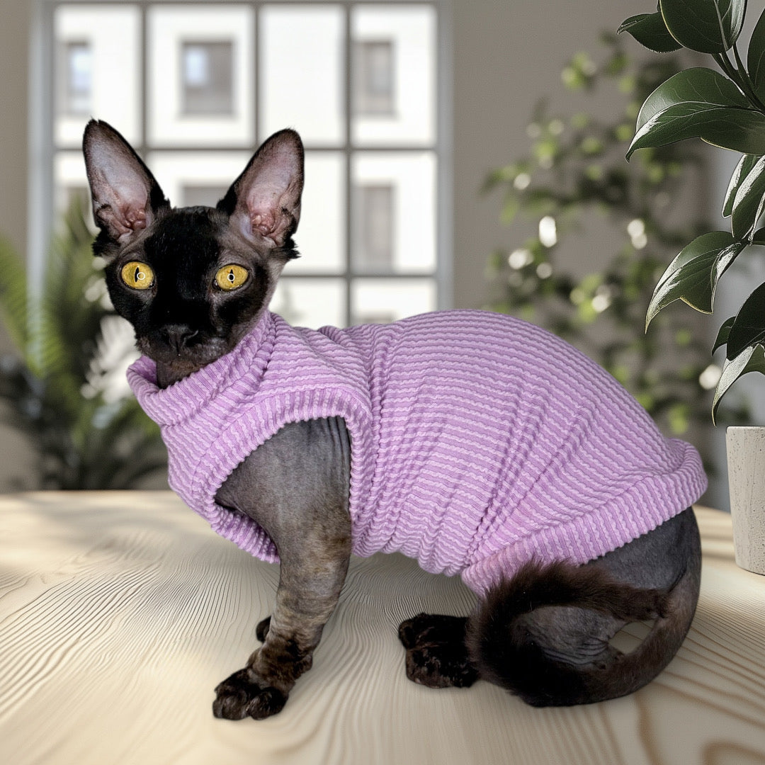 Lavender Chunky Ribbed Shirt