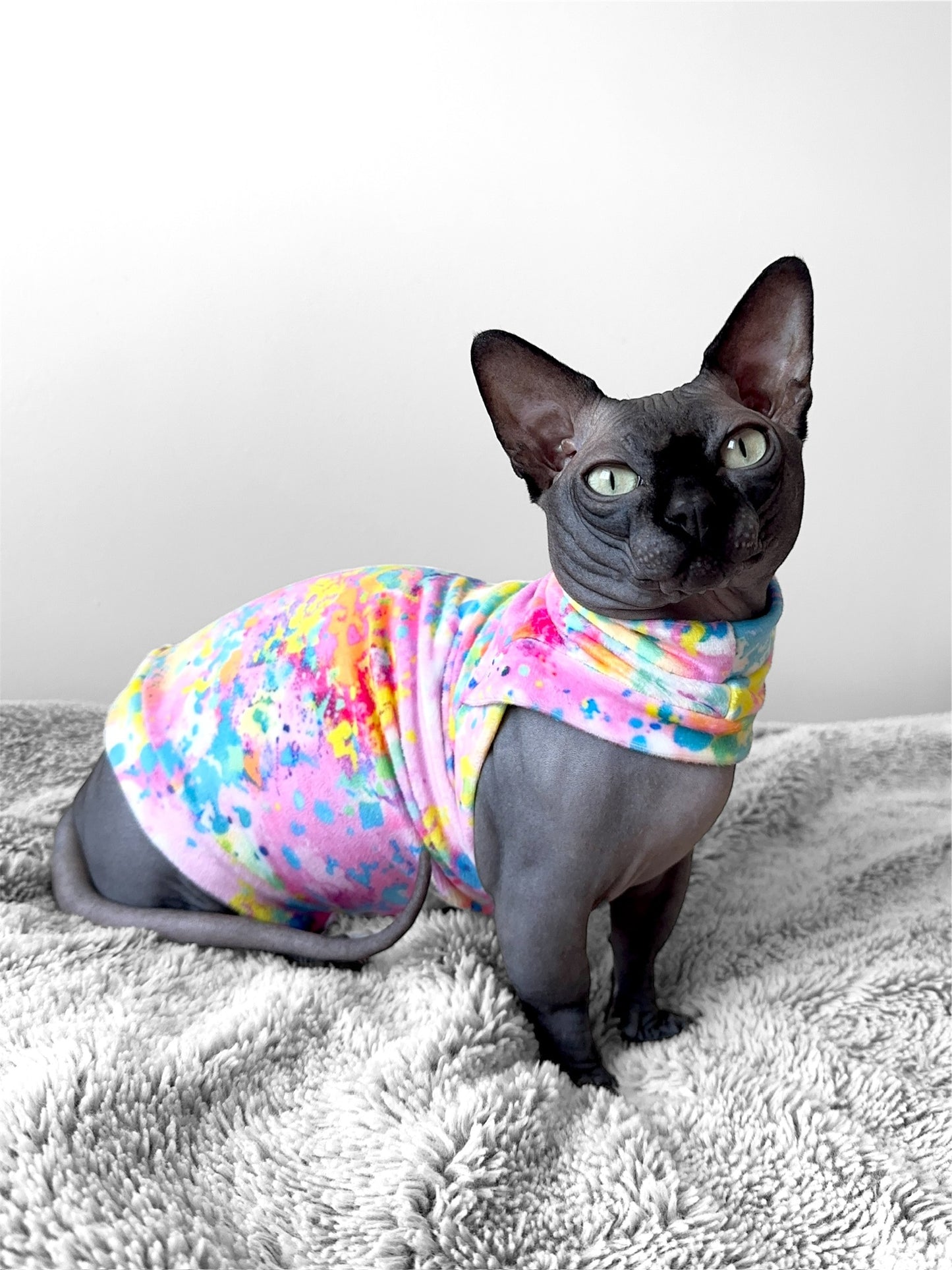 Paint Party Plush Shirt with One Arm Hole