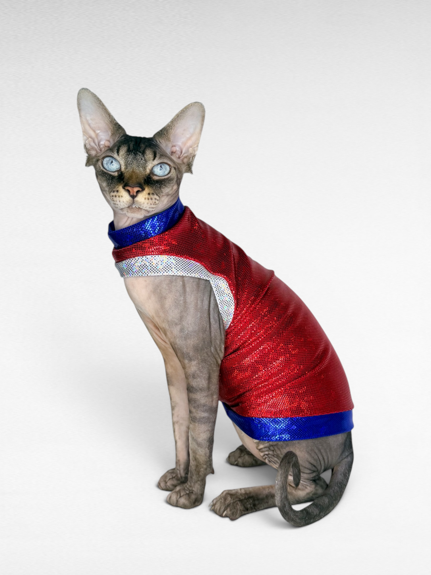 Cherry Bomb Color Block Fashion Shirt with One Arm Hole