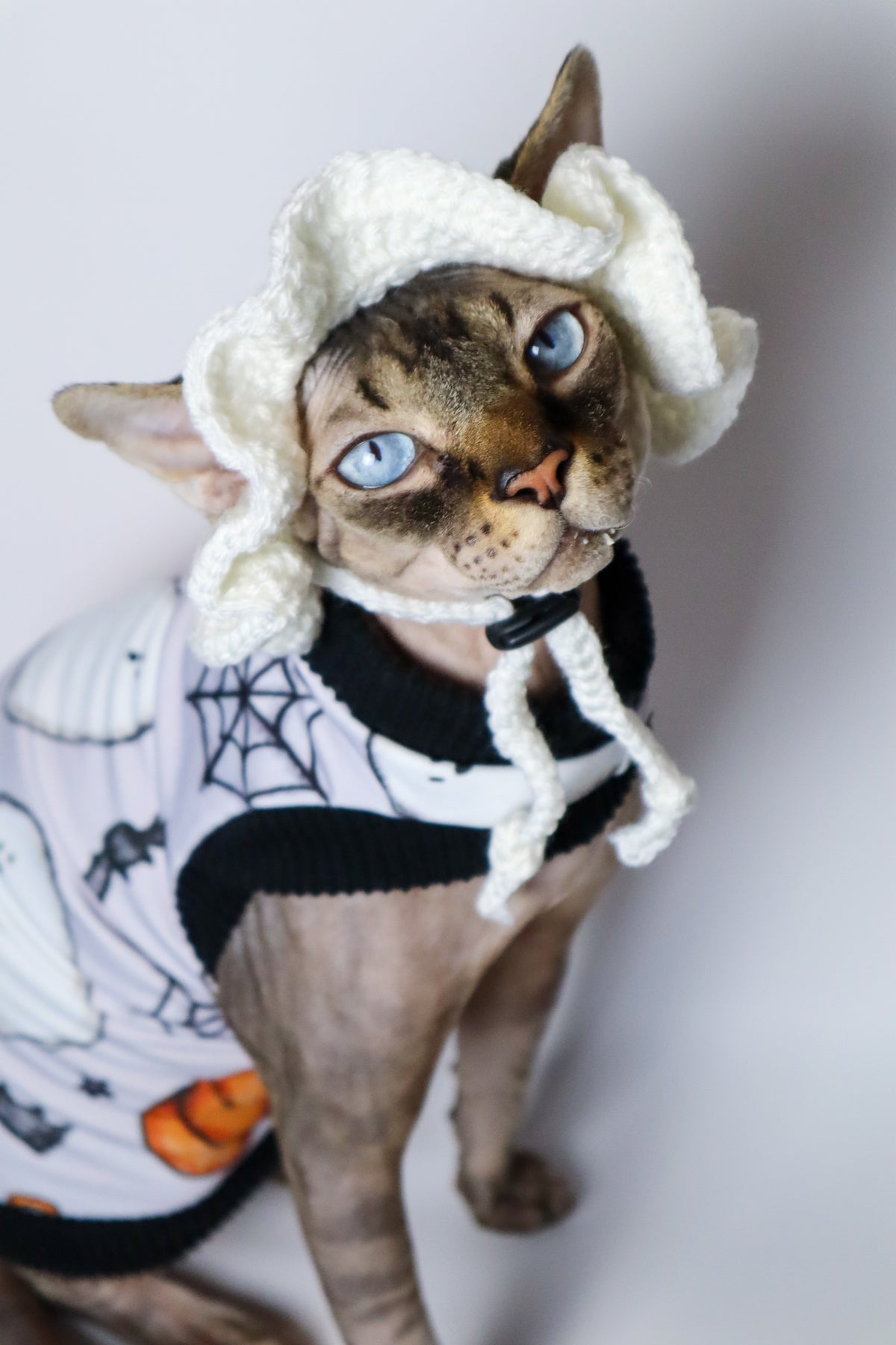 White Ghost Knit Hat