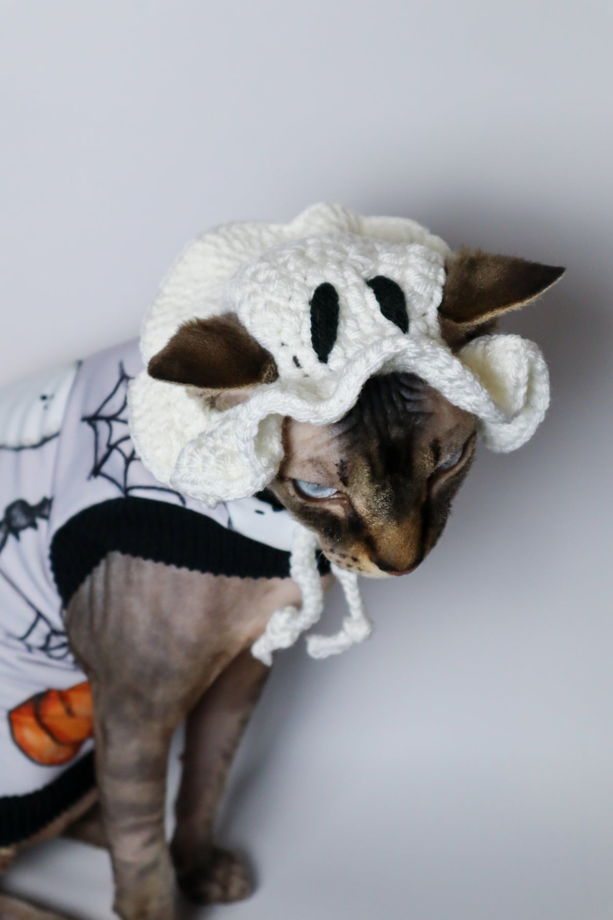White Ghost Knit Hat