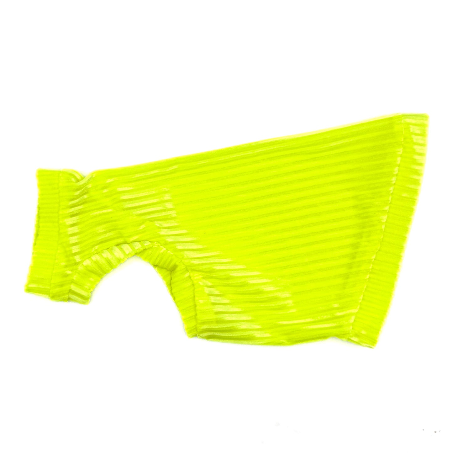 Neon Sol Ribbed Velvet Shirt with One Arm Hole