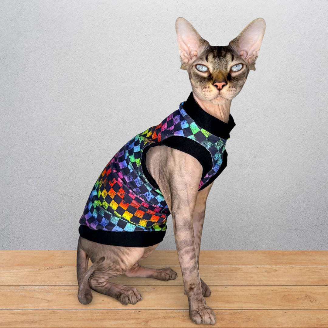 Rainbow Checkers UV 50+ Sun Protective Shirt