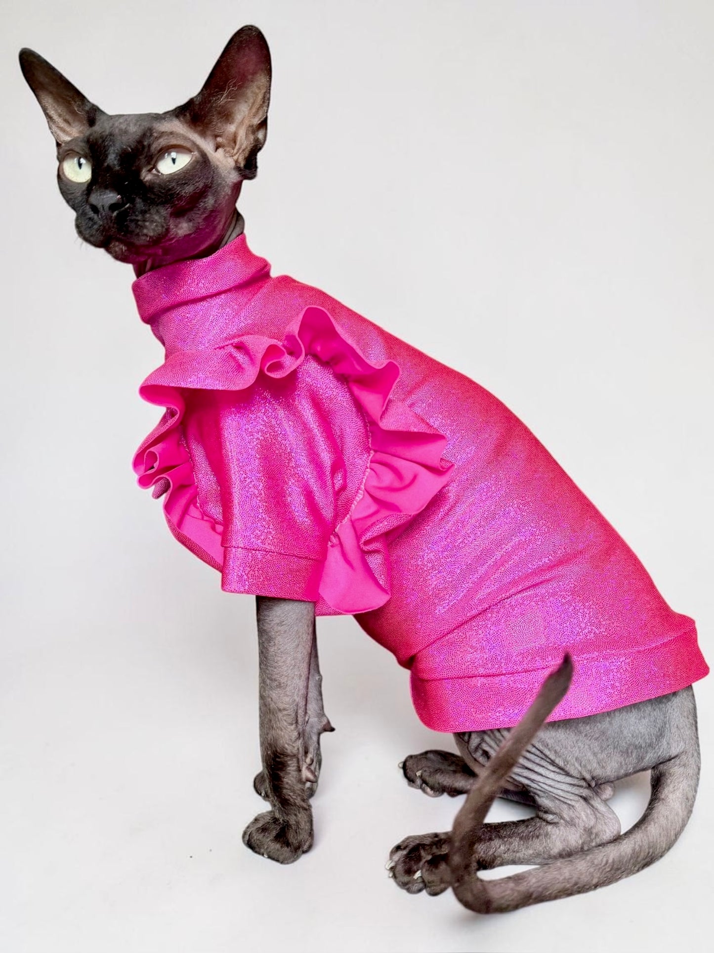 Beach Party Pink Wrinklebottom Sleeve Fashion Shirt