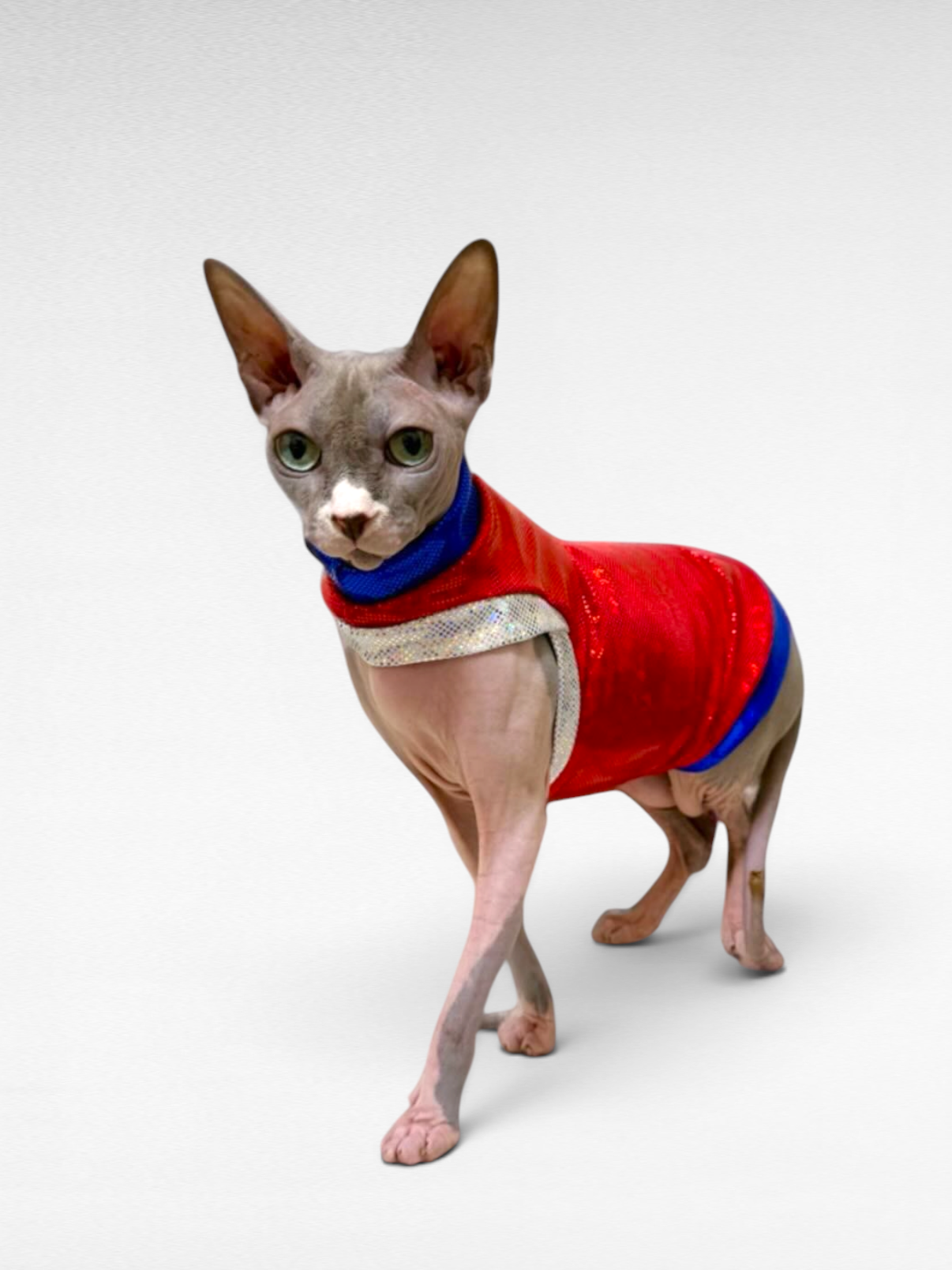 Cherry Bomb Color Block Fashion Shirt with One Arm Hole