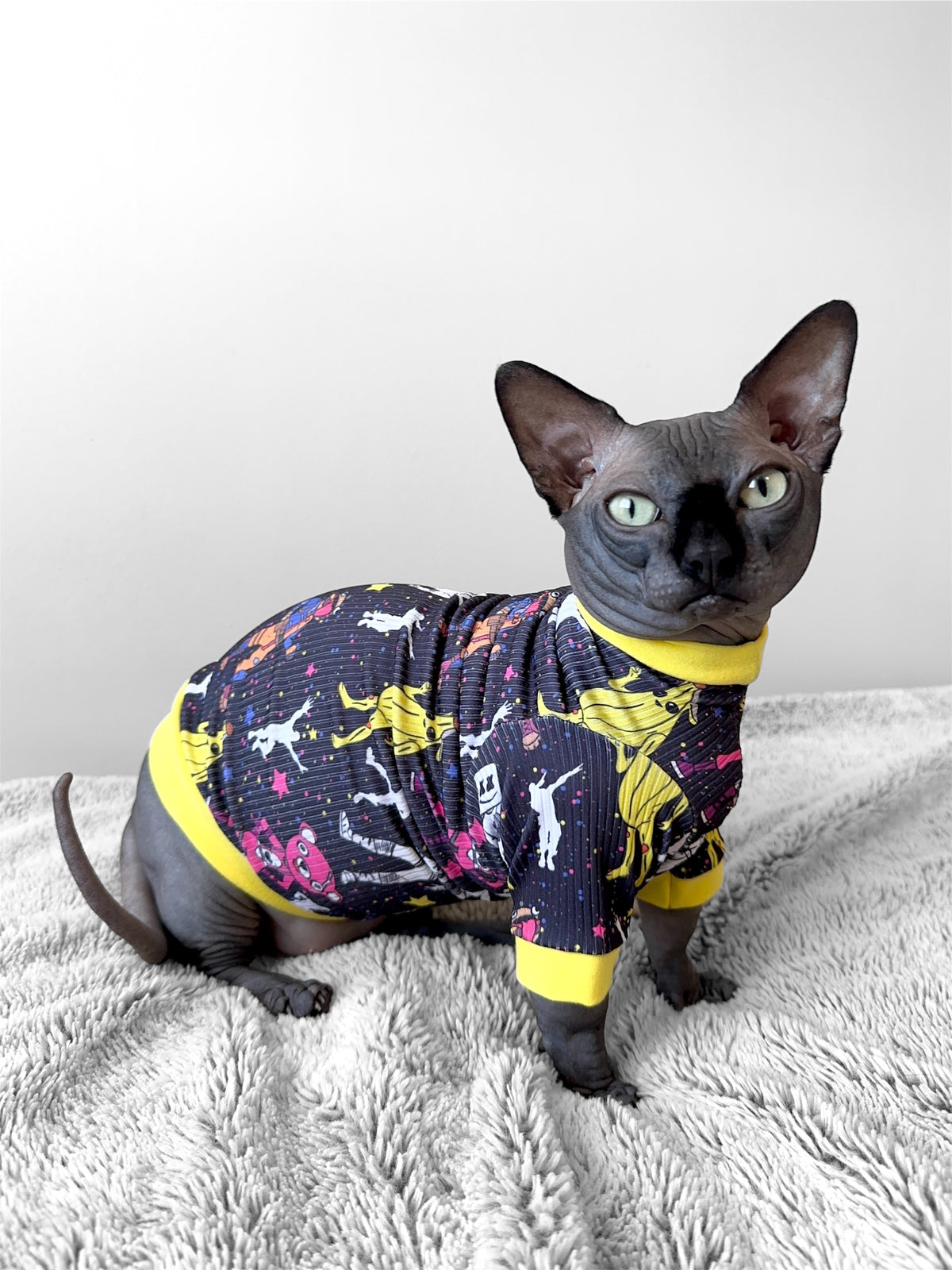 Purr Royale Long Sleeve Ribbed Shirt