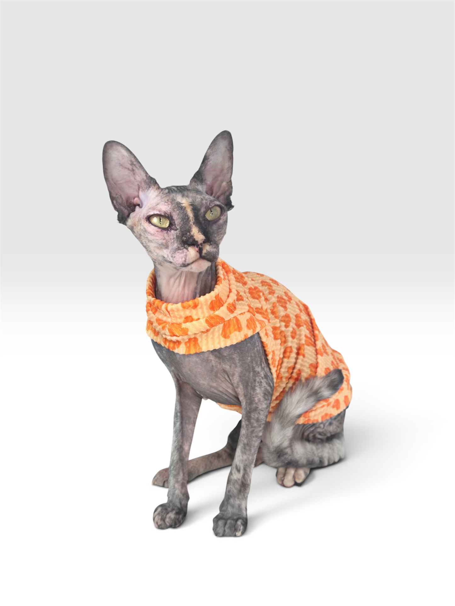 Creamsicle Leopard Chunky Ribbed Shirt with One Arm Hole