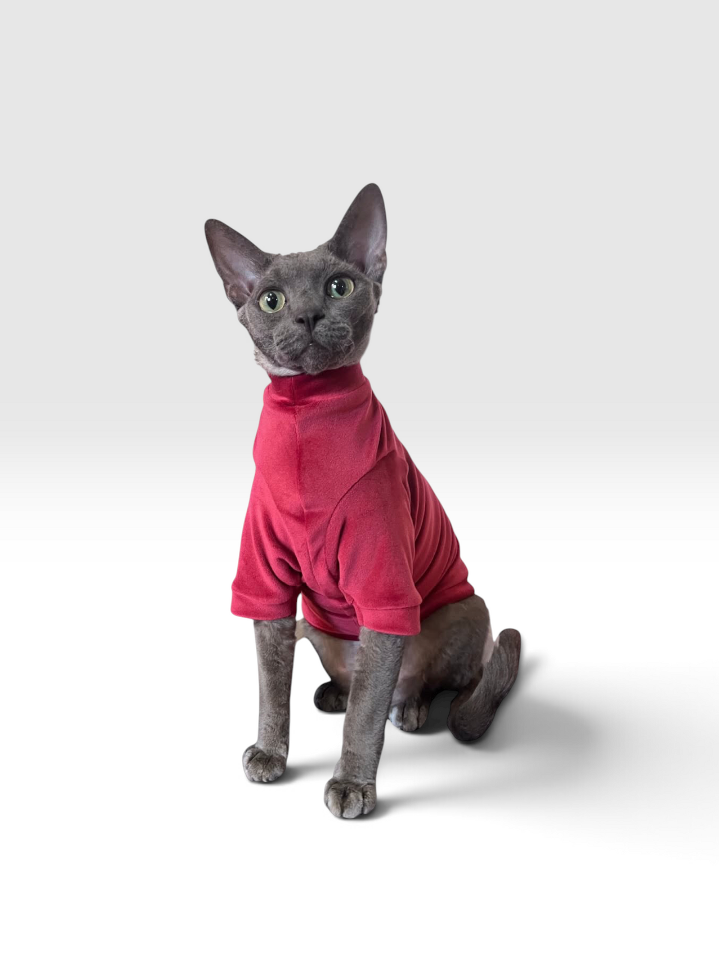Sangria Long Sleeve Plush Velvet Shirt
