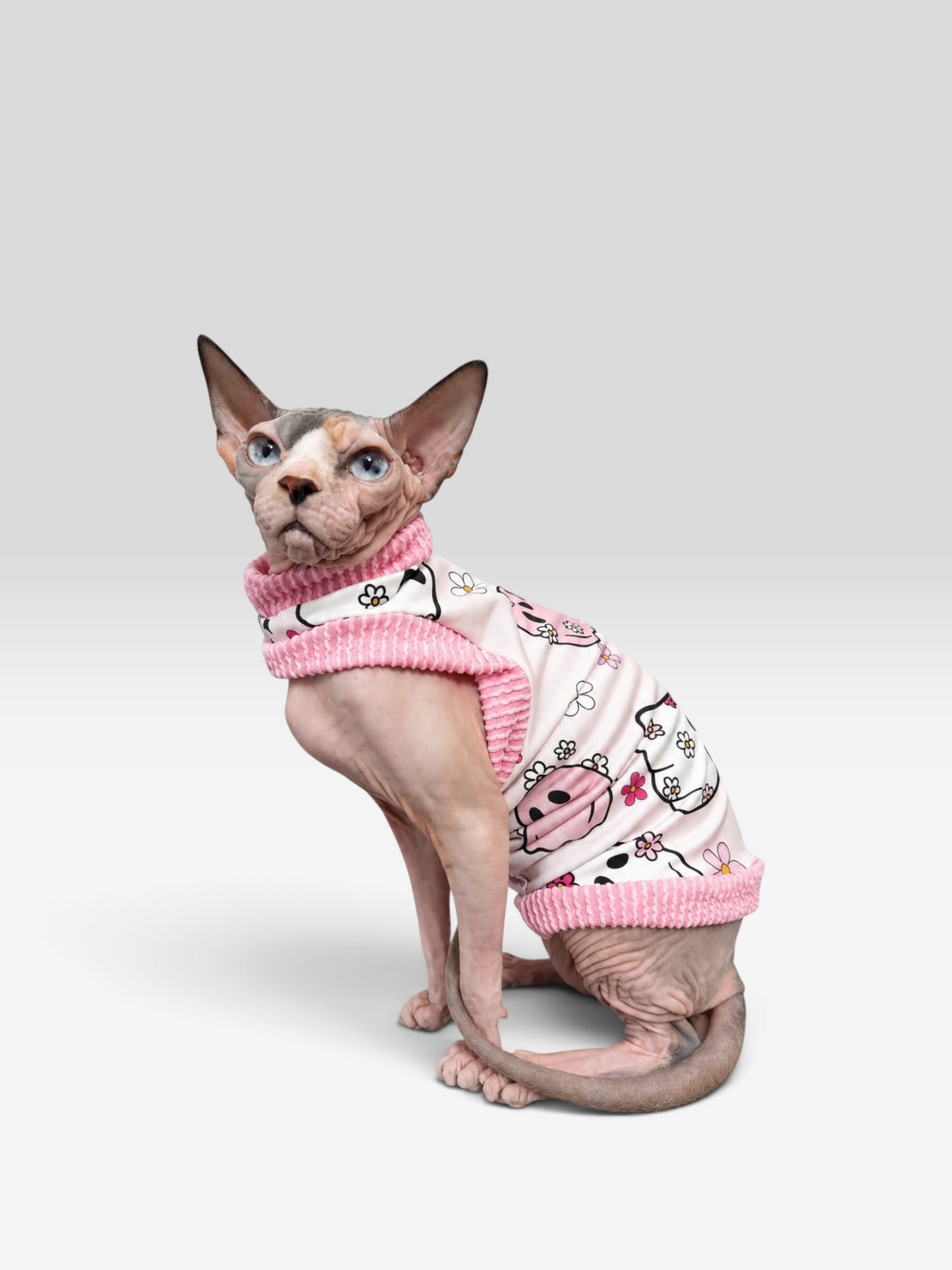 Pink Ghost Club Lightweight Sweatshirt with One Arm Hole
