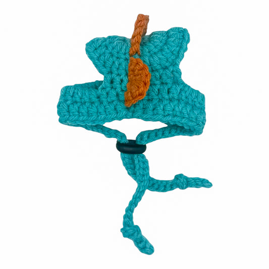 Teal & Orange Dino Knit Hat