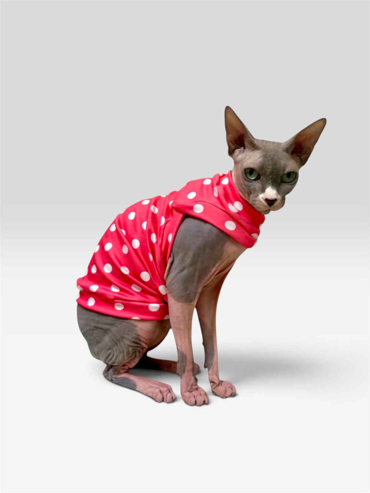 Polka Party Butter Knit Shirt with One Arm Hole