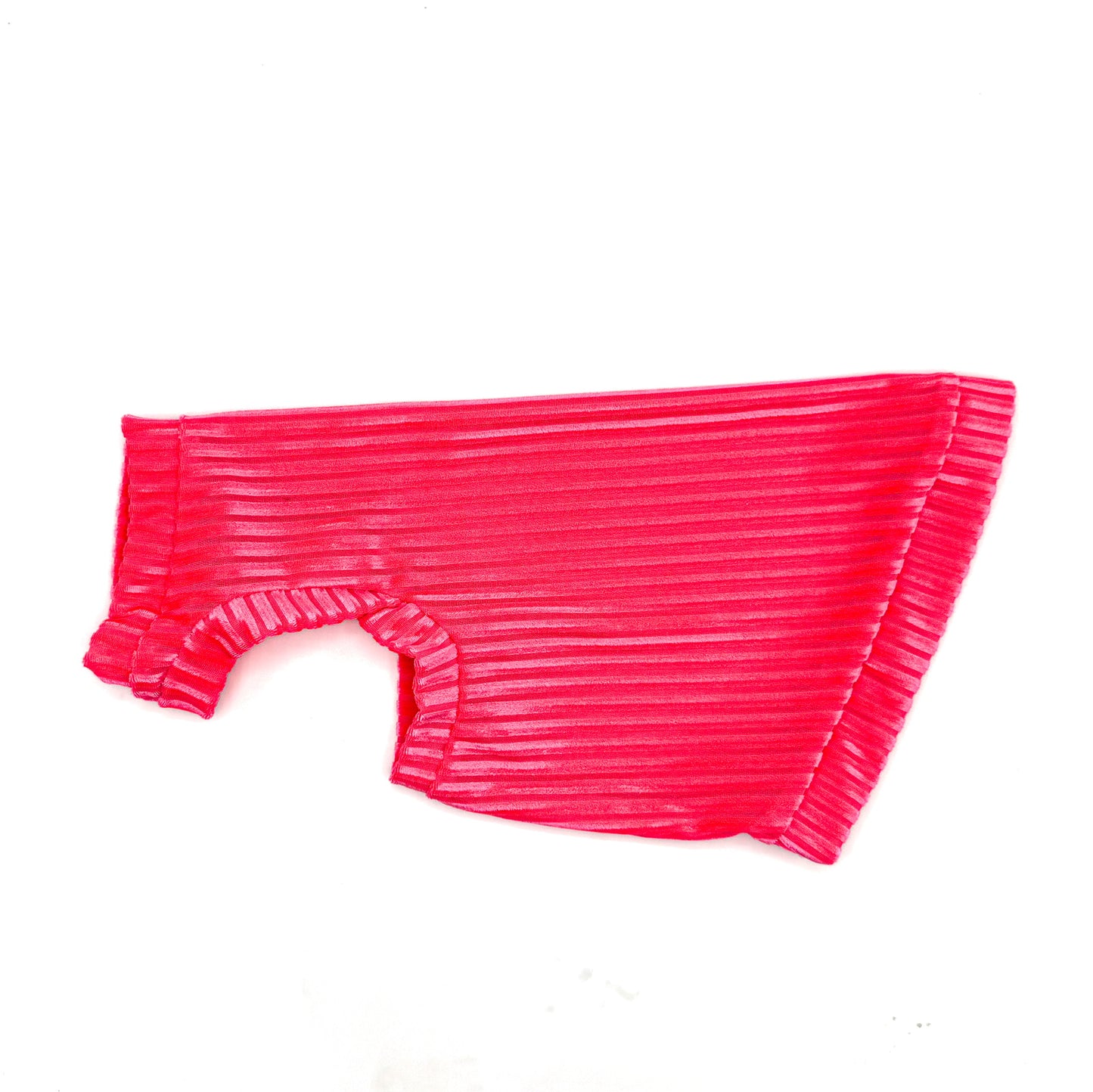 Pink Paloma Punch Ribbed Velvet Shirt with One Arm Hole