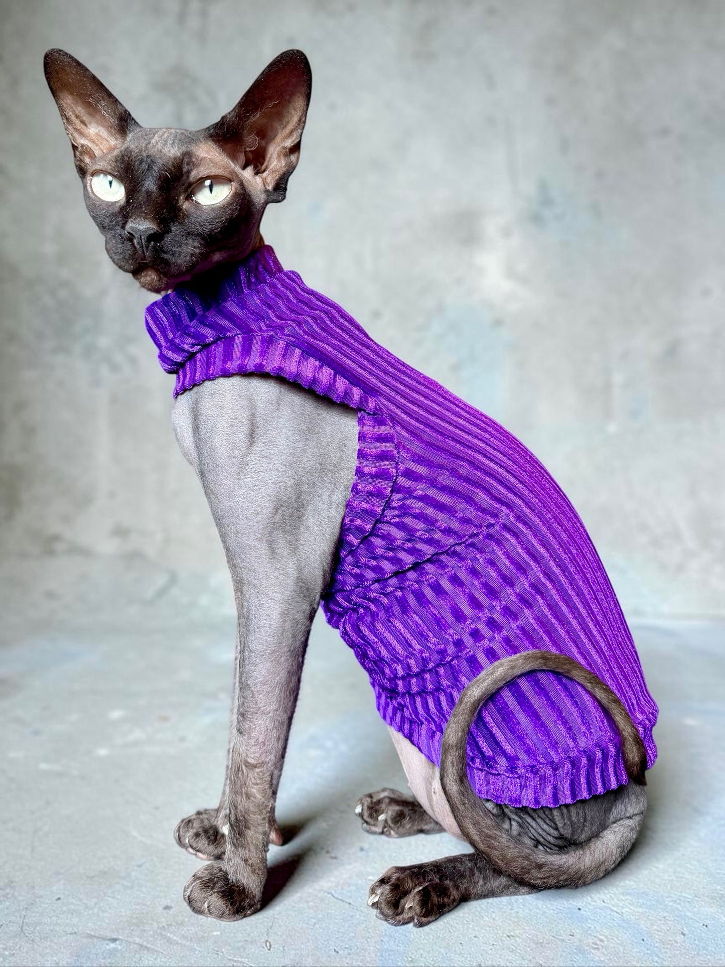 Royal Cantina Ribbed Velvet Shirt with One Arm Hole