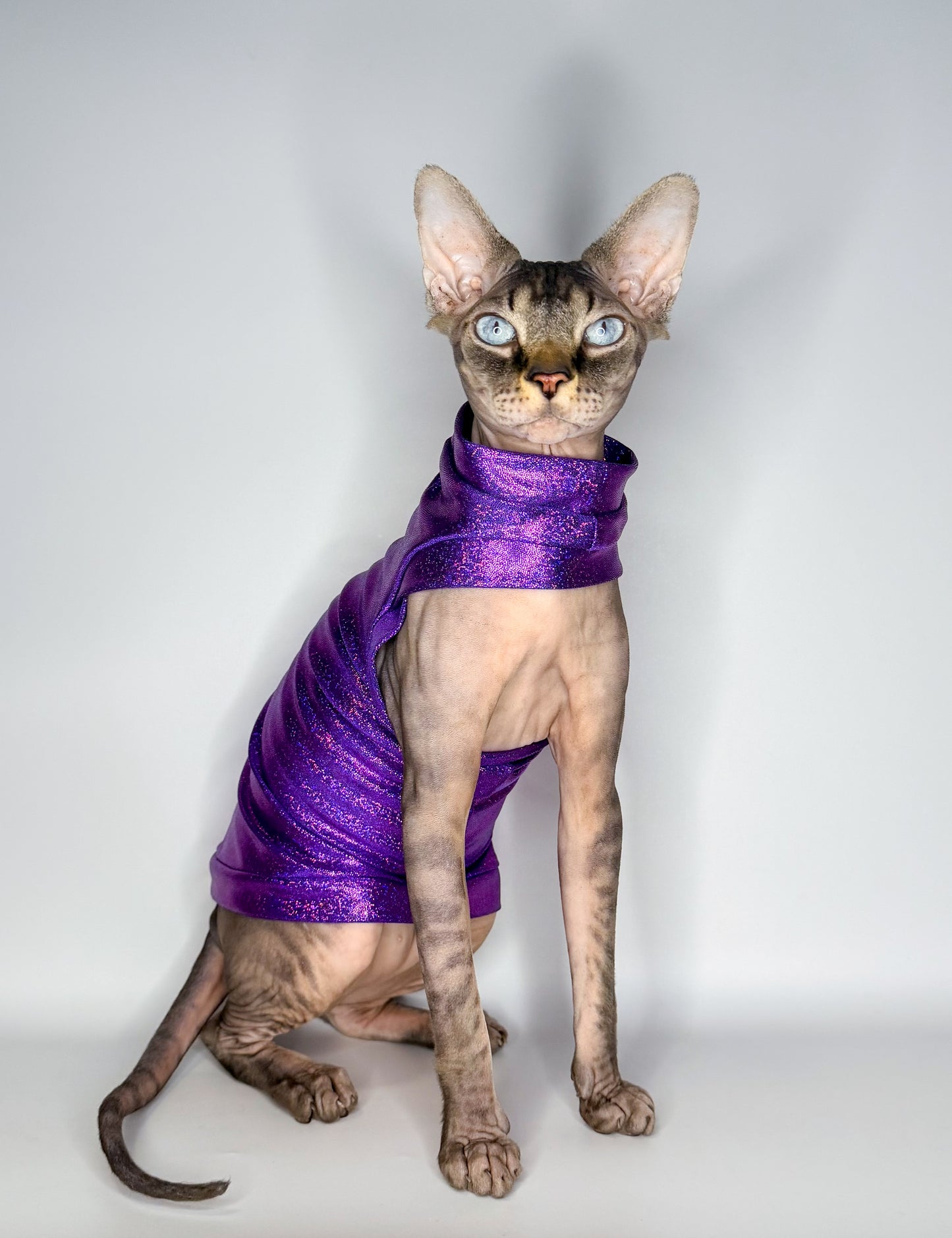 Purple Rain Fashion Shirt with One Arm Hole