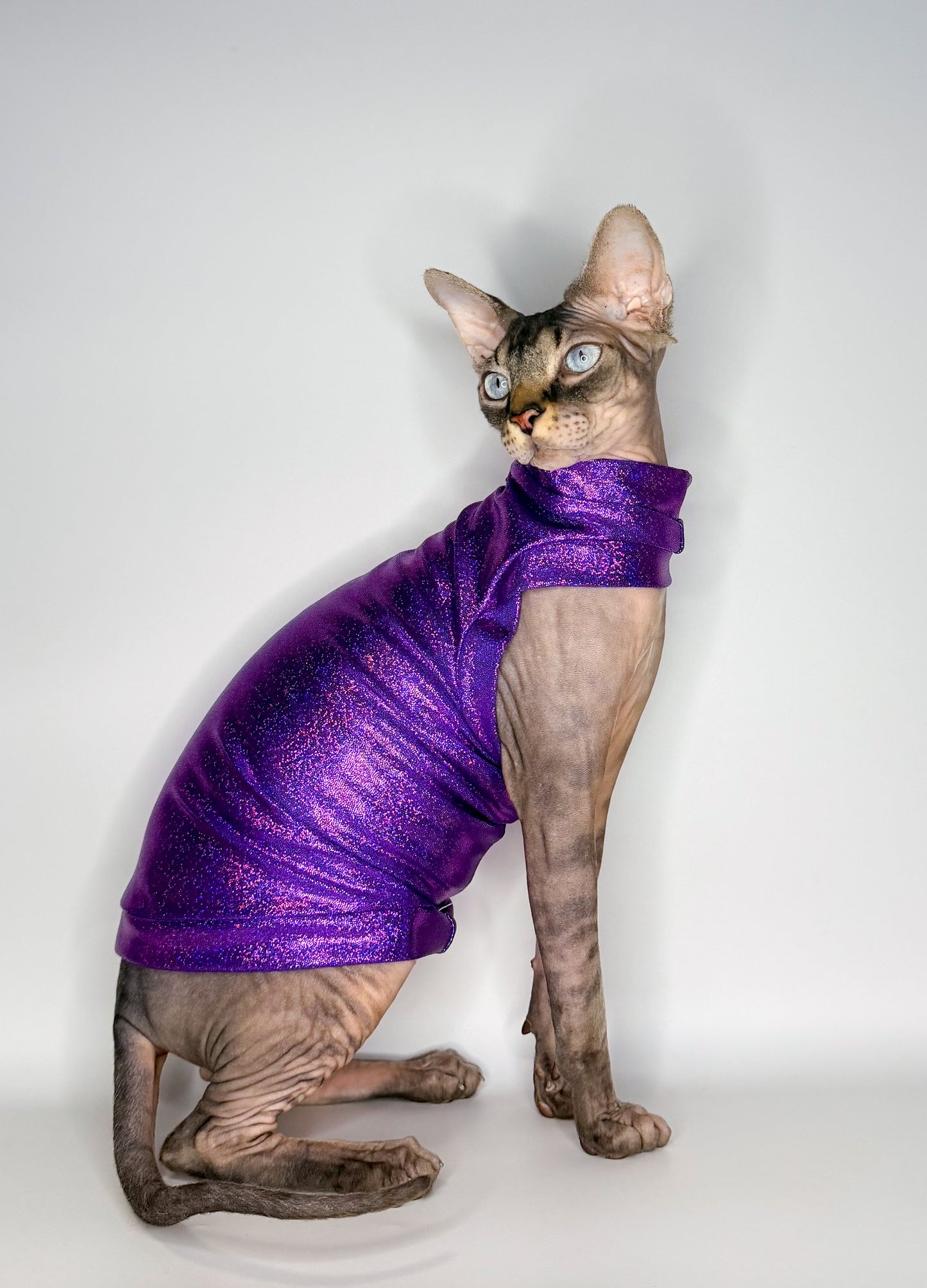 Purple Rain Fashion Shirt with One Arm Hole
