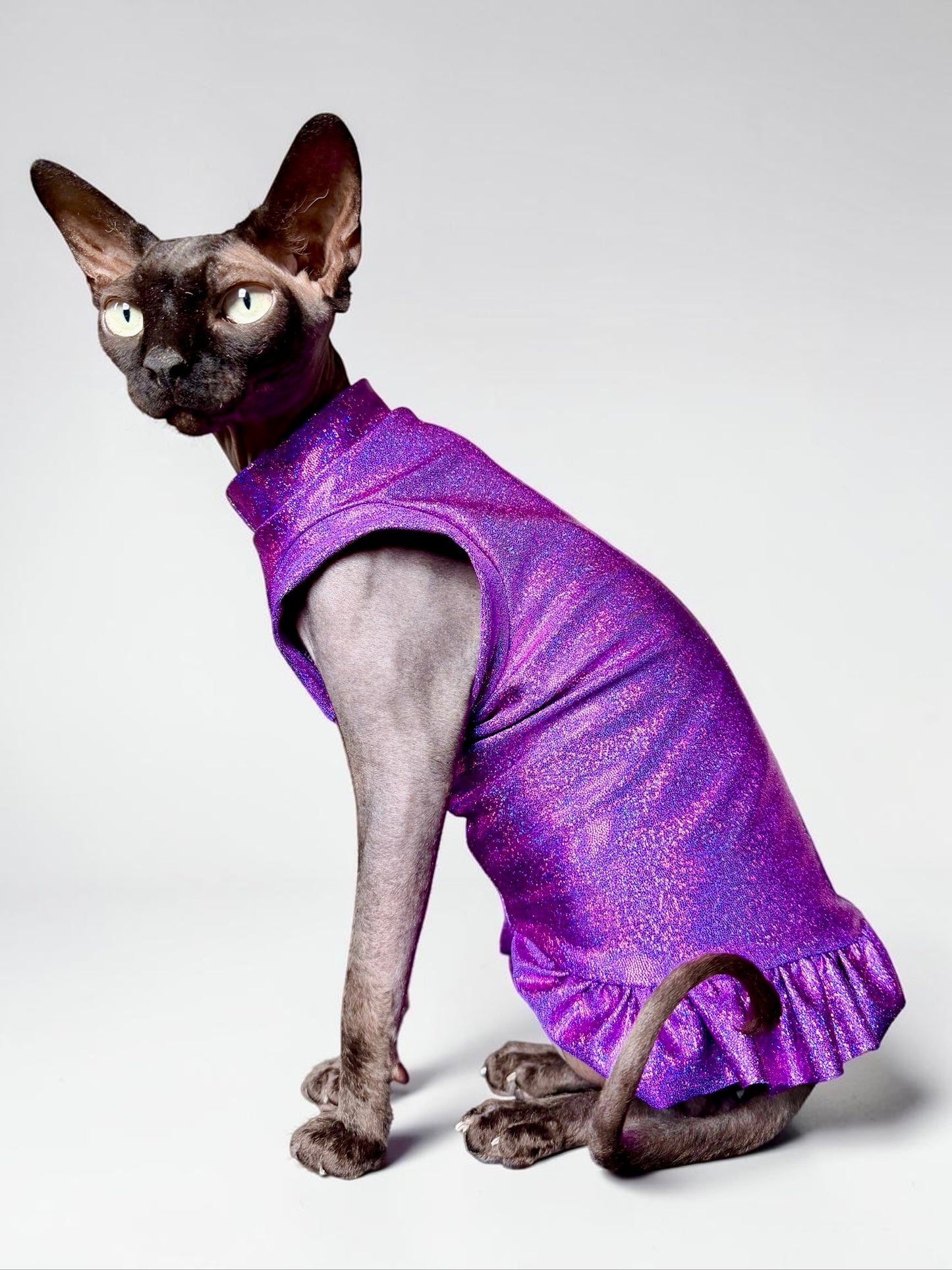 Purple Rain Ruffle Butt Fashion Shirt (Both Arm Styles)