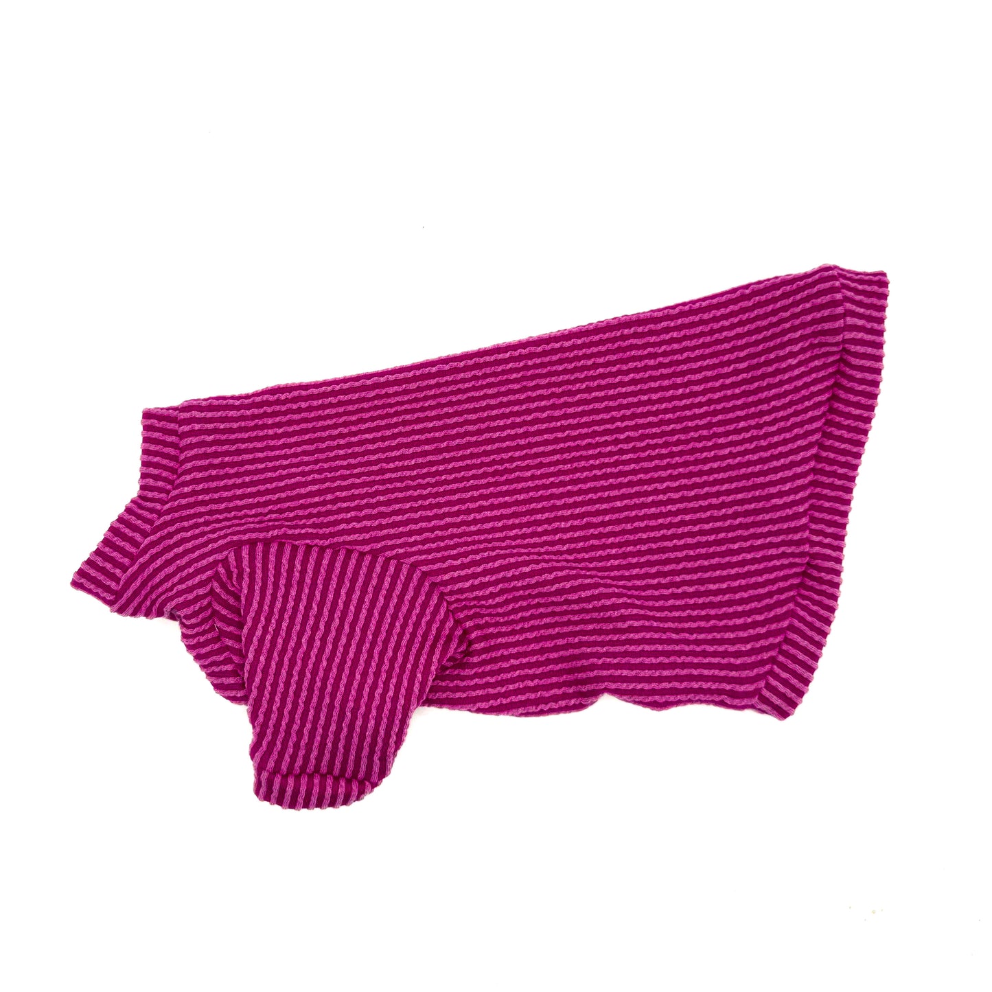 Raspberry Long Sleeve Chunky Ribbed Shirt