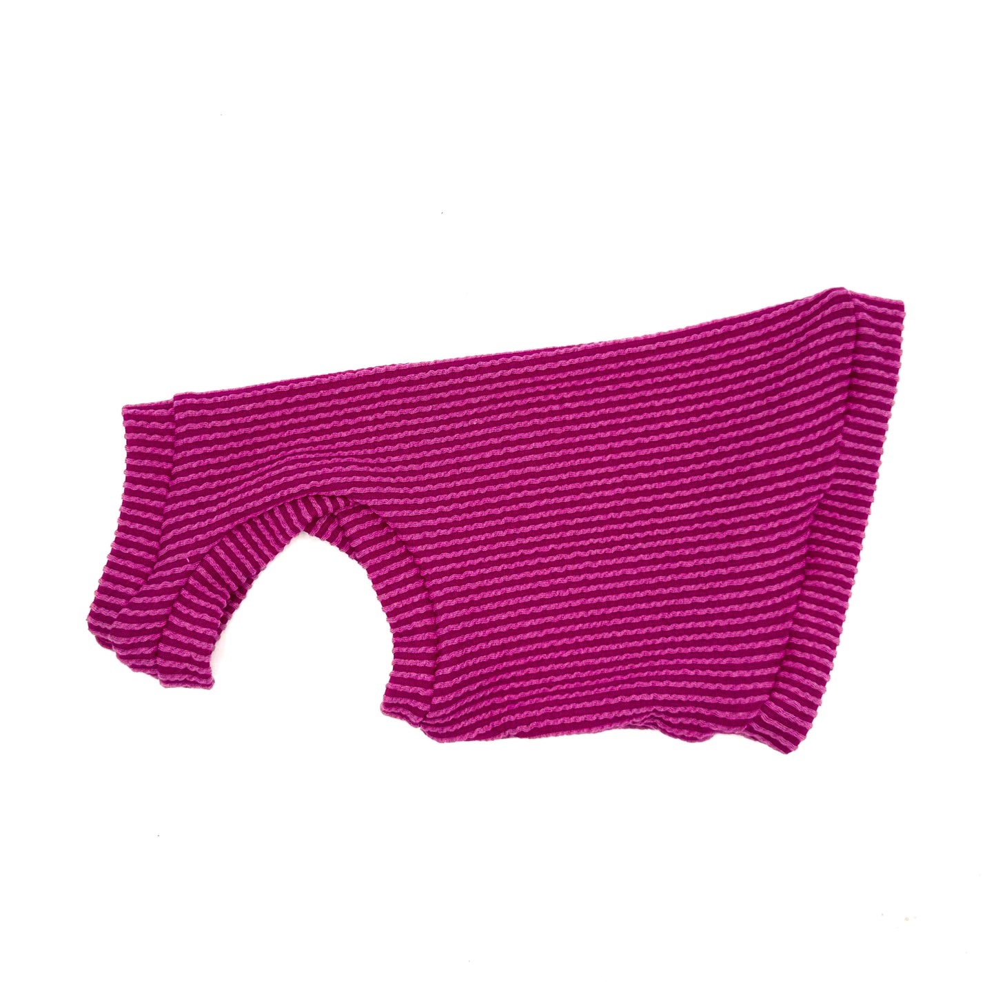 Raspberry Chunky Ribbed Shirt with One Arm Hole